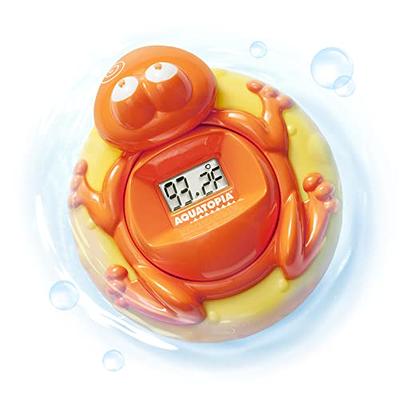 Baby Bath Tub Thermometer - Bathtub Water Thermometer with Room Temperature  - Safety Floating Whale Bathtub Toy - New Upgraded Mute Flashing Alert