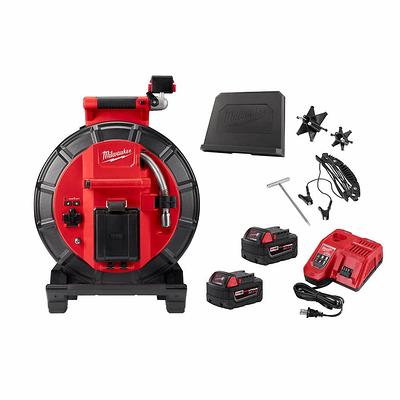 Milwaukee M18 18 Volt Lithium Ion 3/8 in x 75 ft Cable Cordless Drain Cleaning Drum Machine Kit w/X Large Cut 1 Work Gloves (3PK)