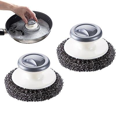 Stainless Steel Pan Brush Wire Metal Scrubber Cleaner Scourer Pots Dish  Wash