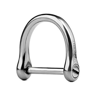 TISUR D-Rings with Screw Shackle Horseshoe U Shape Key Ring DIY