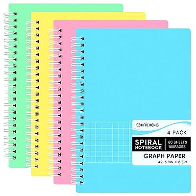 Spiral Notebook - 3 Pack A5 Spiral Notebooks, 5.9”x 8.3”, 3 x 160