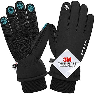 Waterproof Winter Work Gloves Men with Long Cuff, Warm 3M Insulate lining, Cold Weather for Outdoor Activities