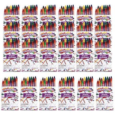 Colorations Regular Crayons - 16 Colors, Value Pack - Set of 800