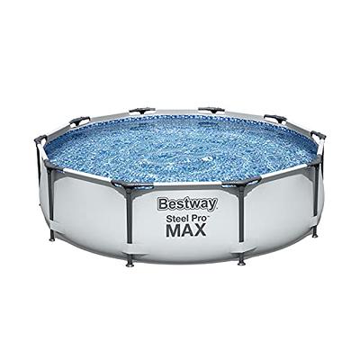 Bestway Steel Pro 30 with Ground Inch MAX Backyard Yahoo x Round Frame Metal 10 Set GPH 330 - Pump Outdoor Swimming Above Filter Foot Pool Shopping