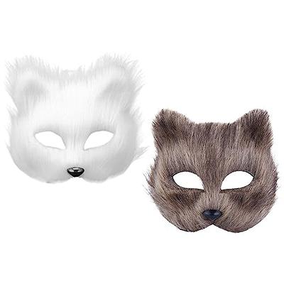  XYBHRC Cat Mask, 3PCS Therian Masks White Cat Masks