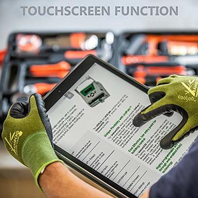 toolant Level 6 Cut Resistant Work Gloves, Touchscreen, Nitrile Coated Firm  Grip, for Warehouse, Gardening, Construction