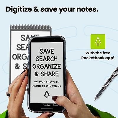 Rocketbook Smart Reusable Notebooks with 2 Pilot Frixion Pens - Black,  Executive (6 x 8.8”) & Mini Size (3.5 x 5.5)