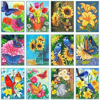  FILASLFT Flowers Diamond Painting Kits,5D Diamond