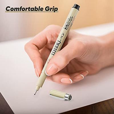 MaikeDepot Micro-line Pens 8 Size Fineliner Ink Pens Black Drawing Pens  Waterproof Precision Ink Multiliner Pens Manga Pens for Artist  Illustration