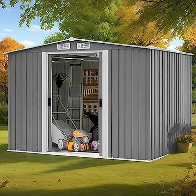 8×6FT Storage Shed,Sheds & Outdoor Storage,Double Door Outdoor Storage Shed  with Lock,Anti-Corrosion Backyard shed,Can be Used as Garden Shed,Tool Shed,Patio  Storage Shed,Bike Shed,Grey - Yahoo Shopping