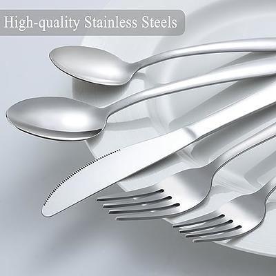 40-Piece Silverware Set, Black Hammered Stainless Steel Flatware Sets for  8, Food-Grade Tableware Set, Including Fork Knife Spoon Set, Durable Home