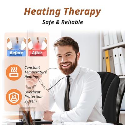 USB Heated Seat Cushion for Office Chair, Large Heating Area Heated Seat  Cover Therapy Heating Pad for Back, Lumbar, Hip, Thigh with 3 Temperatures