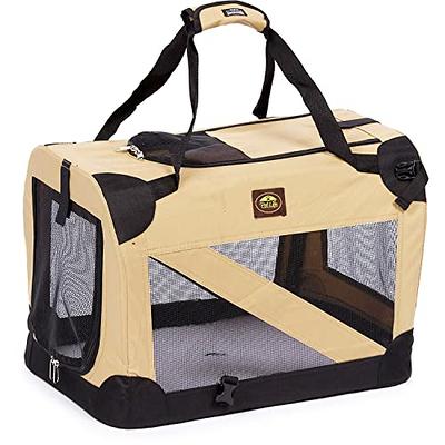 Pet Life Capacious Dual-Expandable Wire Folding Lightweight Collapsible Travel Pet Dog Crate - Grey - Large