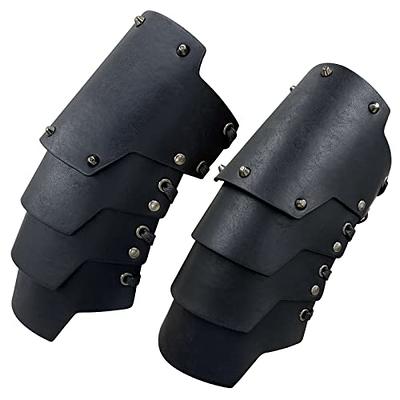 HiiFeuer Viking Arm Bracer Embossed Fenrir Mjolnir Faux Leather Arm Armor,  Medieval PU Leather Arm Bracers for LARP (Black) : : Sports &  Outdoors