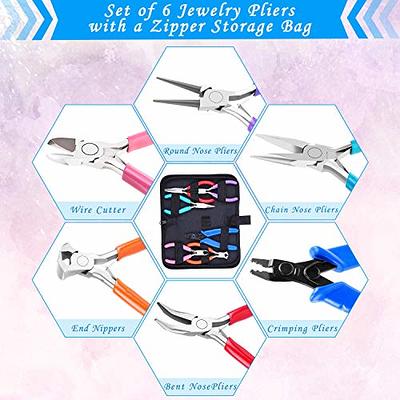 Jewelry Pliers, Acejoz 6pcs Jewelry Making Tools Kit Includs Needle Round  Nose Pliers, Wire Cutters, Crimping Pliers, Bent Nose Pliers, End Nippers  for Beading Craft - Yahoo Shopping