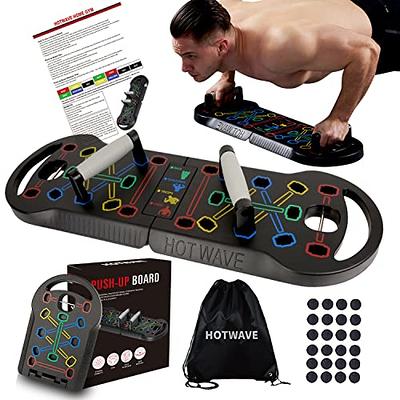 HOTWAVE Push Up Board &Blance Planks, Foldable 14 in 1 Push Up Bar at Home  Gym, Pushups Handles for Floor,Core Strength Stability Workout Equipment