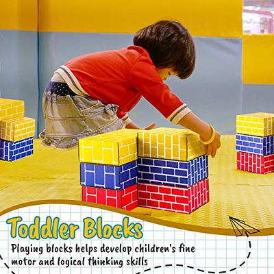 PREXTEX 150 Piece Classic Big Building Blocks, Large Toddler Blocks,  Compatible with Most Major Brands, STEM Toy Building Blocks for Toddlers  1-3