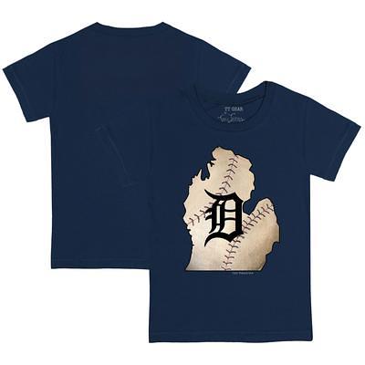 Detroit Tigers Tiny Turnip Women's Military Star 3/4-Sleeve Raglan T-Shirt  - White/Navy