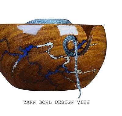 ASIF HANDICRAFTS 7x4 Inch Extra Large Handcrafted Wooden Yarn Bowl for  Knitting and Crocheting: Fractal Burn Design Yarn Storage Bowl with Free  Resin Crochet Hook - Yahoo Shopping