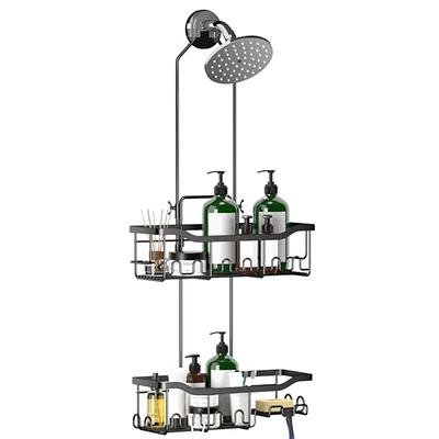 MetWoods Over the Door Shower Caddy - 5 Tier Adjustable Hanging Shower  Caddy with Soap Holder & Hooks, Rustproof Shampoo Holder Hanging Shower