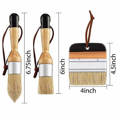 Bitray Thick Chip Paint Brushes 3 Wood Stain Brushes for Painting