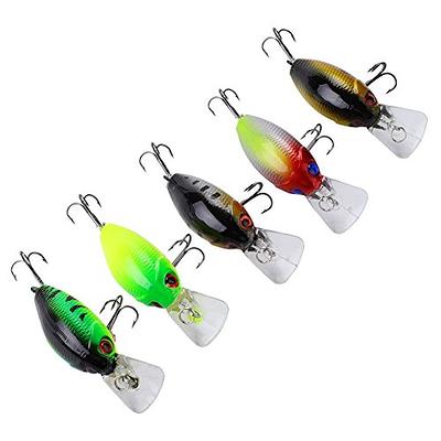 5pcs Fishing Lures Set with Box Hard Baits 3D Eyes Minnow Fishing Lures  Crank Swim Bait Fishing Tackle for Freshwater Saltwater/Topwater, Bass,  Trout, Walleye, Redfish (Lures Kit - A) - Yahoo Shopping