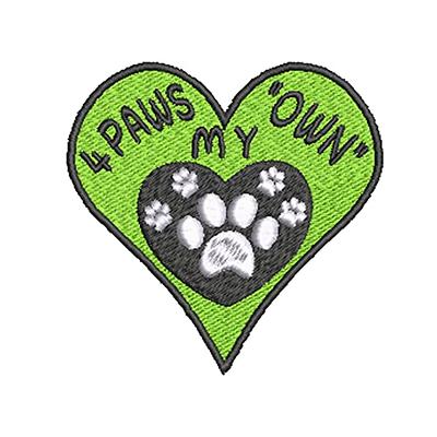 Custom Heart Text Patch, Embroidered Heart Patches, Iron on and