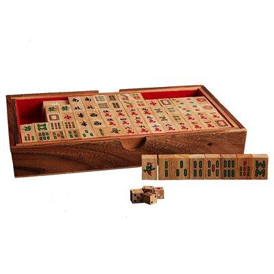 Jumbo Asian Ivory Mahjong Tiles in a Wood Box