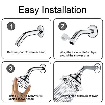 HOPOPRO NBC News Recommended 5 Modes High Pressure Shower Head 4.1 Inch  High Flow Fixed Showerheads Bathroom Showerhead for Luxury Shower  Experience