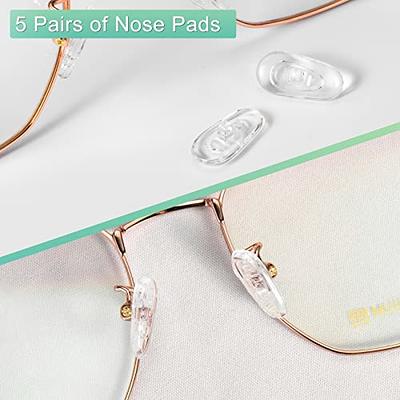 24 Pieces U Shaped Eyeglasses Nose Pads Screw in Glasses Strap Saddle  Bridge Silicone Nose Pads 3 Size 42mm 32mm 28mm Transparent Eyeglasses Anti  Slip