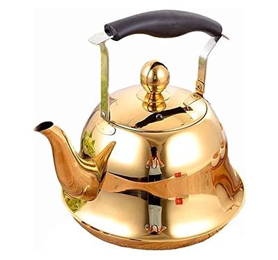 Stainless Steel Tea Pot For Boiling Water Gold Cook Top Kettle