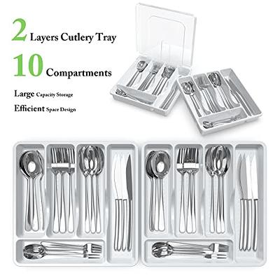 Chopsticks Storage Drainer Flatware Tray Kitchen Drawer Organizer With Lid  Proof Dinnerware Holder Silverware Utensil Cutlery