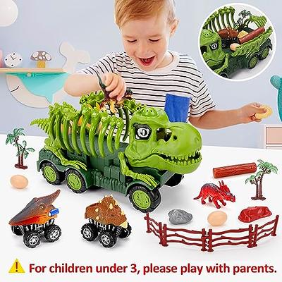 Imprensa Toy Car Dinosaur, Dinosaur Monsters Truck for Boy,Conjunto de  brinquedos de carro Dino para crianças, veículos de puxar para trás para  jogos de dinossauros, presentes de aniversário Generic