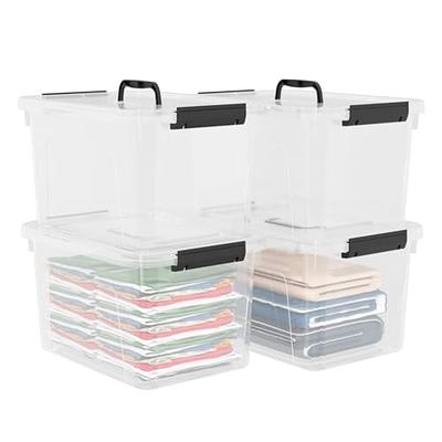 Yesdate 17.5 L Plastic Storage Bin with Lids, Clear Latching Box, 4 Packs -  Yahoo Shopping