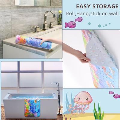 BEEHOMEE Bath Mats for Tub Kids - Large Cartoon Non-Slip Bathroom Bathtub Kid Mat for Baby Toddler Anti-Slip Shower Mats for Floor 35x16,Machine