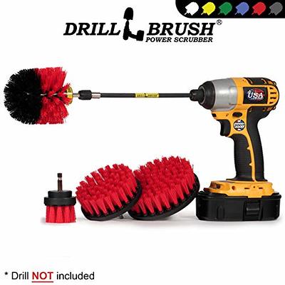 Drill Brush Power Scrubber by Useful Products - Wood Cleaner - Concrete Cleaner - Deck Brush - Rust Stain Remover - Brick Cleaner - Floor Scrub