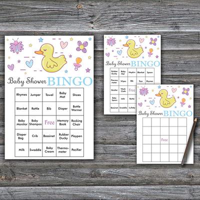 Diaper Thoughts  Rubber Ducky Printable baby shower Games