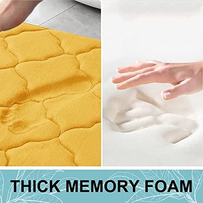 OLANLY Memory Foam Bath Mat Rug 24x16, Ultra Soft Non Slip and Absorbent  Bathroom Rug, Machine Wash Dry, Comfortable, Thick Bath Rug Carpet for