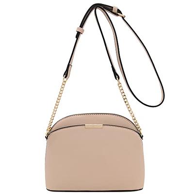 Buy FashionPuzzle Saffiano Small Dome Crossbody bag with Chain Strap,  Black, One Size at