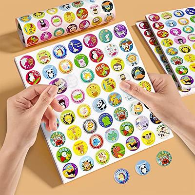 500 pcs Reward Stickers for Kids Animal Designs 1 Inch Motivational Stickers  Teacher Supplies for Classroom Preschool 