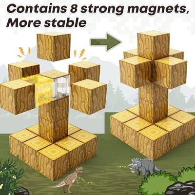 Magnetic Blocks-Build Mine Magnet World Set, Magnetic Toys for