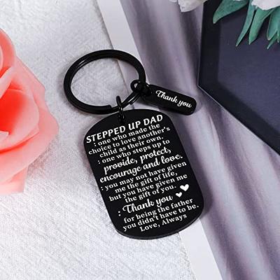 Bonus Dad Gifts for Fathers Day Stepdad Keychain Gifts from