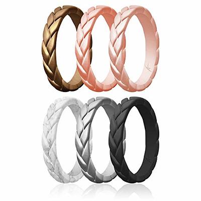 QALO Men's Basic and Flat Rubber Silicone Ring Bundle, Rubber Wedding Band,  Breathable, Durable Rubber Wedding Ring for Men, Multi Packs, Multi Colors,  8, Silicone, No Gemstone : Amazon.in: Fashion