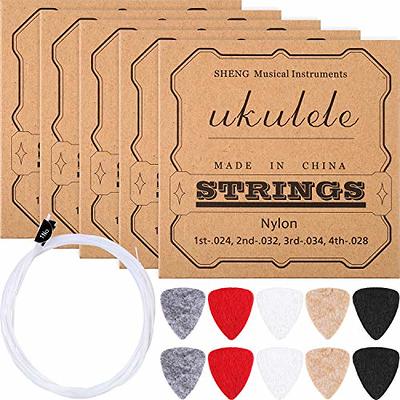 CHENGU Nylon Ukulele Strings with Felt Ukulele Picks for Soprano (21 Inch)/  Concert (23 Inch)/ Tenor (26 Inch) Ukulele (5 Sets String, 10 Felt Picks) -  Yahoo Shopping