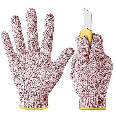 Evridwear Cut Resistant Work Gloves with Grip Dots, Food Grade