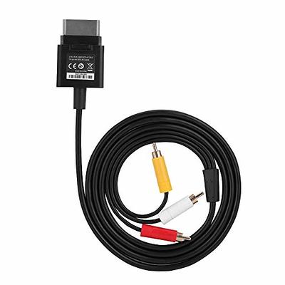 AV Composite and S-Video Cable compatible with Microsoft Xbox 360 / Xbox  360 Slim