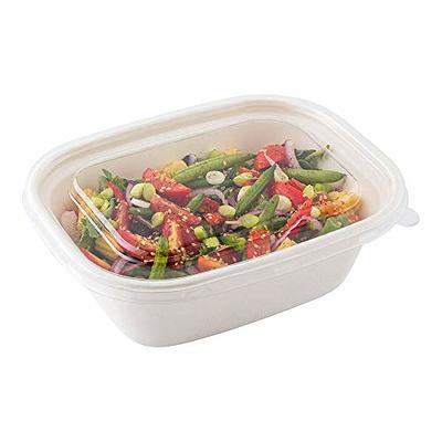 Restaurantware Basic Nature 32 Ounce Deli Containers, 500 Compostable Meal Prep Containers - Lids Sold Separately, Round, Clear PLA Plastic
