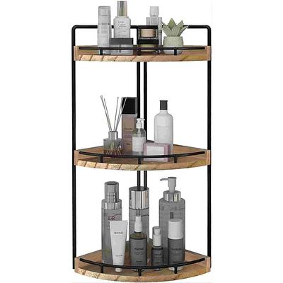 Dyiom Bathroom Organizer with Basket, 2-Tier Bathroom Countertop Storage Shelf, Bathroom Counter Organizer, White