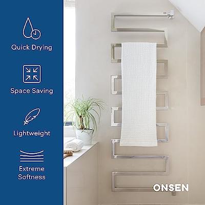 ONSEN - Bath Towel - Waffle Weave - 100% Supima Cotton - Lusciously Soft,  Durable, Fast Absorbing - Quick Dry - Ultra-Soft - Plush & Absorbent 