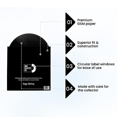 Collector Protector Sleeves for Vinyl Record Storage | Anti Static Record  Sleeves with Archival Paper Protection from Dust & Scratches | 50-Pack  Inner